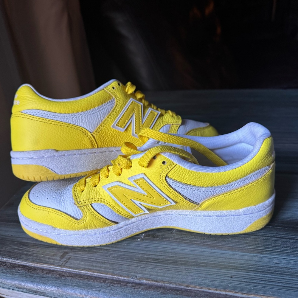 New Balance Vibrant Yellow and White Shoes